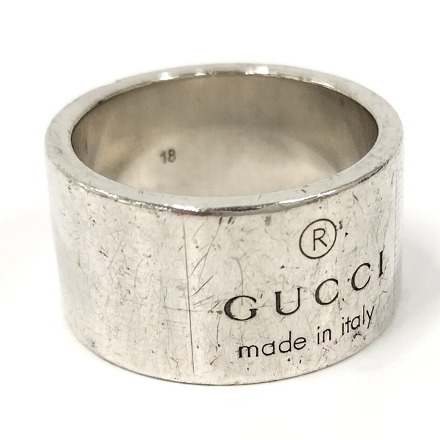 Gucci(グッチ)のGUCCI ロゴリング SV925 シルバー 表記サイズ18号 レディースのアクセサリー(リング(指輪))の商品写真