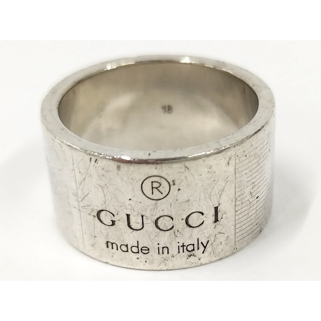 Gucci(グッチ)のGUCCI ロゴリング SV925 シルバー 表記サイズ18号 レディースのアクセサリー(リング(指輪))の商品写真