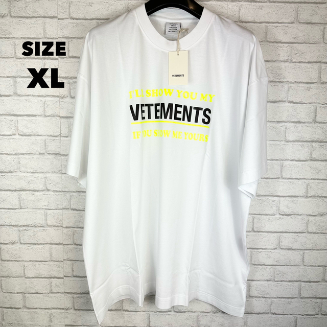 新品100%本物 vetements ロゴ Tシャツ ヴェトモン XL 【翌日発送可能