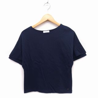 ビューティアンドユースユナイテッドアローズ(BEAUTY&YOUTH UNITED ARROWS)のB&Y ユナイテッドアローズ ティアード袖 カットソー Tシャツ 丸首 無地 紺(カットソー(半袖/袖なし))