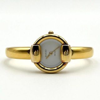 Gucci - 【人気】グッチ GUCCI レディース 時計 腕時計 ゴールド色 白