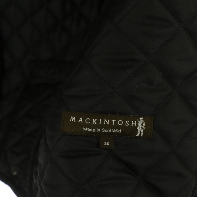 マッキントッシュ キルティングジャケット ウール ステンカラー 英国製 36 黒