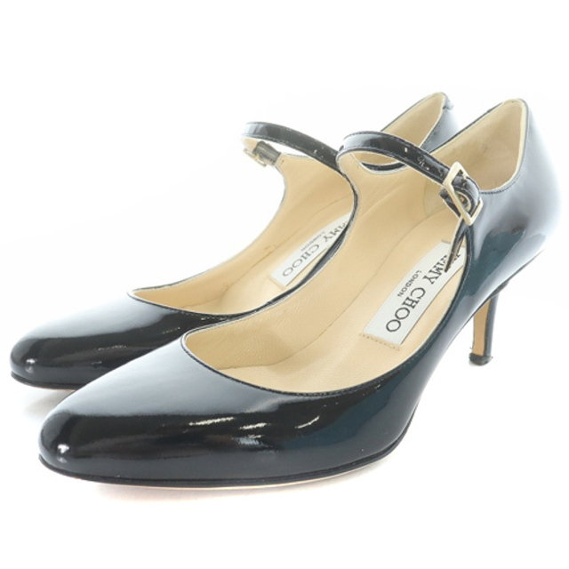 ネイビーシー JIMMY CHOO 34.5 21.5 パンプス ベージュ/AC182