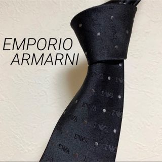 エンポリオアルマーニ(Emporio Armani)の【極美品】EMPORIO ARMARNI ロゴ 総柄 ネクタイ ナロータイ(ネクタイ)