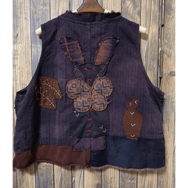 レディース 現品 アンティーク調個性芸術貼り布刺繍ワンピース ピース