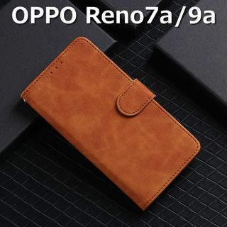 オッポ(OPPO)のOPPO Reno7a / 9a ケース 手帳 ブラウン(Androidケース)