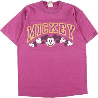 古着 90年代 DIESNEY DESIGNS MICKEY MOUSE ミッキーマウス キャラクタープリントTシャツ メンズM ヴィンテージ /eaa324676(Tシャツ/カットソー(半袖/袖なし))