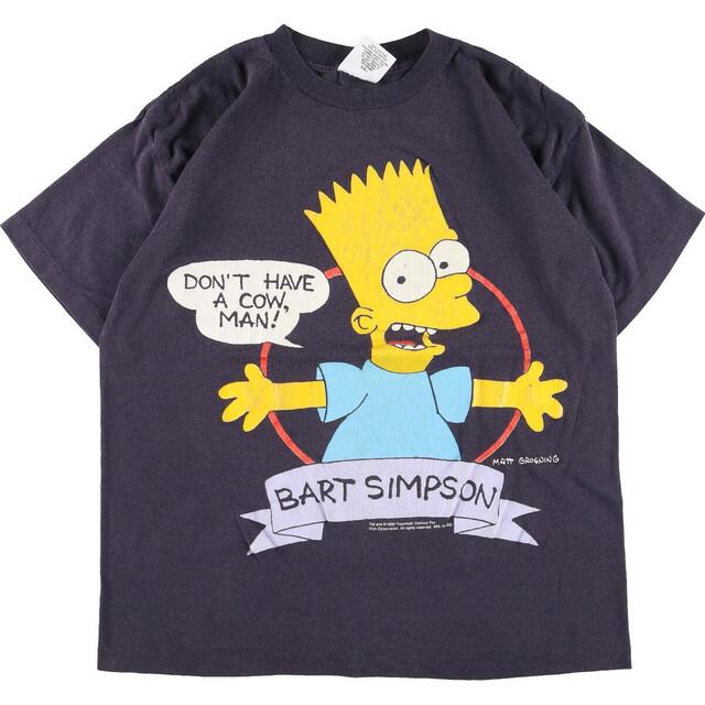 525cm肩幅90年代 SSI BartSimpson バートシンプソンズ キャラクタープリントTシャツ USA製 メンズM ヴィンテージ /eaa321772