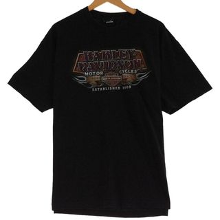 ハーレーダビッドソン(Harley Davidson)の古着 Bravado Harley-Davidson ハーレーダビッドソン 両面プリント モーターサイクル バイクTシャツ メンズXL /eaa317334(Tシャツ/カットソー(半袖/袖なし))