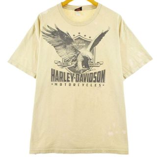 ハーレーダビッドソン(Harley Davidson)の古着 Bravado Harley-Davidson ハーレーダビッドソン 両面プリント モーターサイクル バイクTシャツ メンズXL /eaa317315(Tシャツ/カットソー(半袖/袖なし))