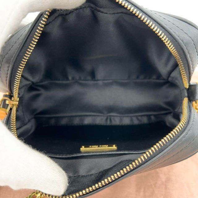 極美品✨】 MIUMIU チェーンショルダーバッグ マテラッセ ブラック