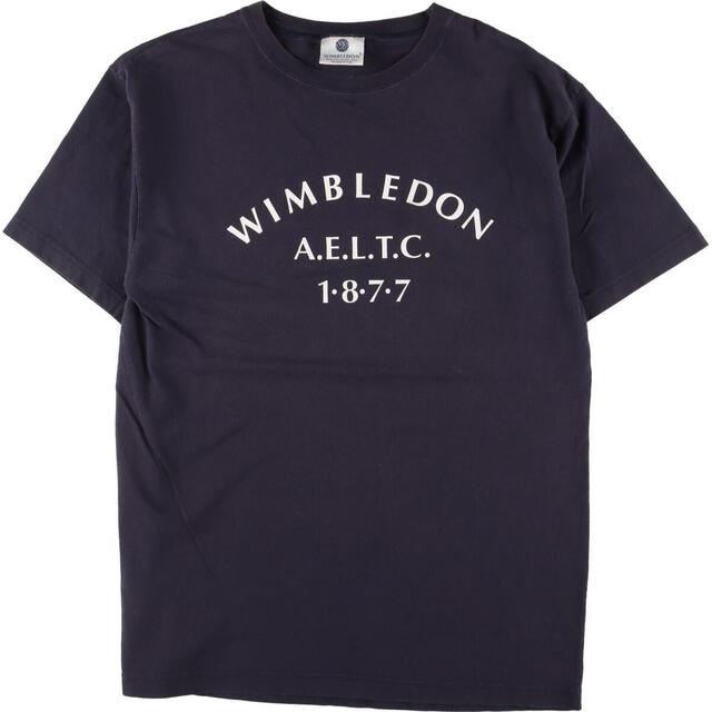 WIMBLEDON プリントTシャツ USA製 メンズL ヴィンテージ /eaa325084