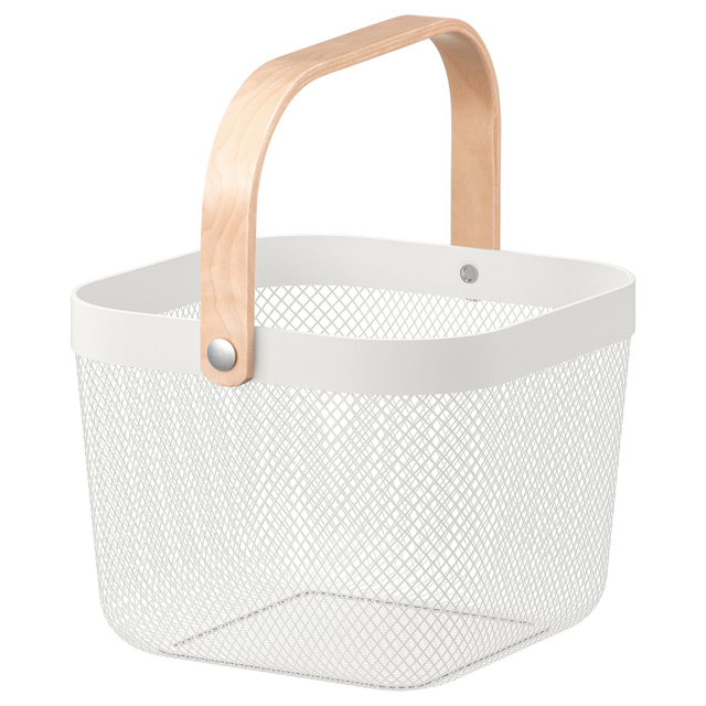 新品】IKEA イケア バスケット かご6個(ホワイト)リーサトルプ 新品】IKEA イケア バスケット かご6個(ホワイト)リーサトルプ
