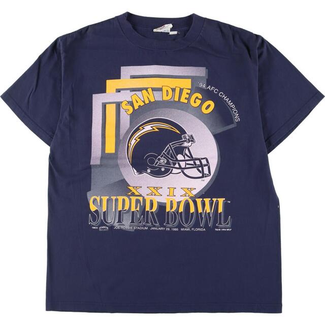 SPECTATOR SPORTSWEAR NFL LOS ANGELES CHARGERS ロサンゼルスチャージャーズ スポーツプリントTシャツ メンズL ヴィンテージ /eaa327303