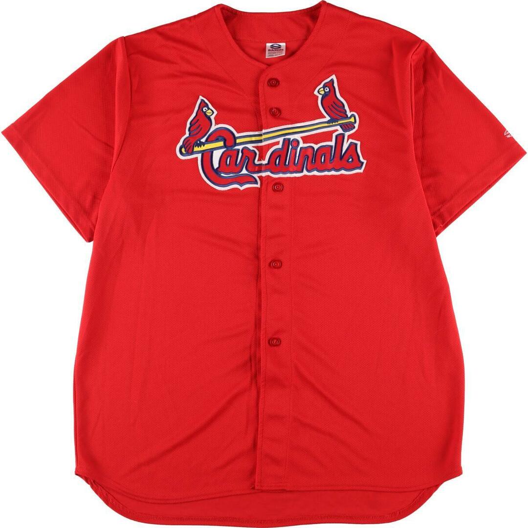 SAXON MLB ST. LOUIS CARDINALS セントルイスカージナルス ゲームシャツ ベースボールシャツ メンズXXL /eaa326121