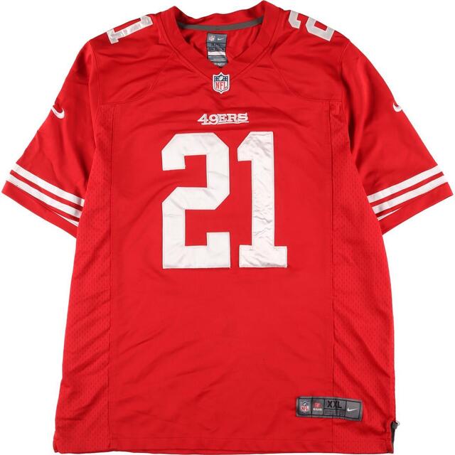 ナイキ NIKE NFL SAN FRANCISCO 49ERS サンフランシスコフォーティナイナーズ Vネック ゲームシャツ フットボールシャツ メンズXL /eaa325383