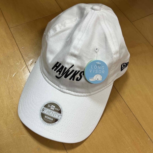福岡ソフトバンクホークス(フクオカソフトバンクホークス)の福岡ソフトバンクホークス　ゴルフ用帽子　白　未使用 メンズの帽子(キャップ)の商品写真