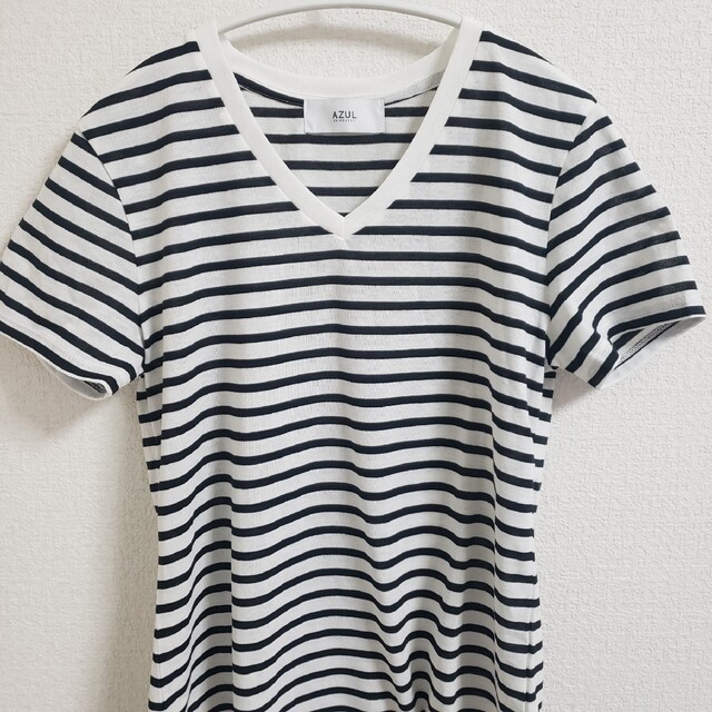 AZUL by moussy(アズールバイマウジー)のAZUL Tシャツ 2点セット♡ Vネック クルーネック シンプル 半袖 春 夏 レディースのレディース その他(セット/コーデ)の商品写真