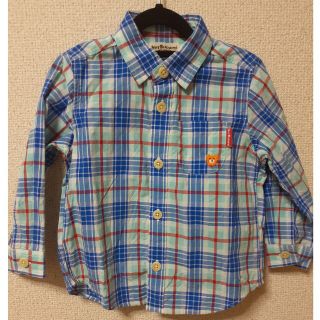 ミキハウス(mikihouse)の新品 未使用 ミキハウス ホットビスケッツ チェックシャツ 80～90cm(Tシャツ/カットソー)