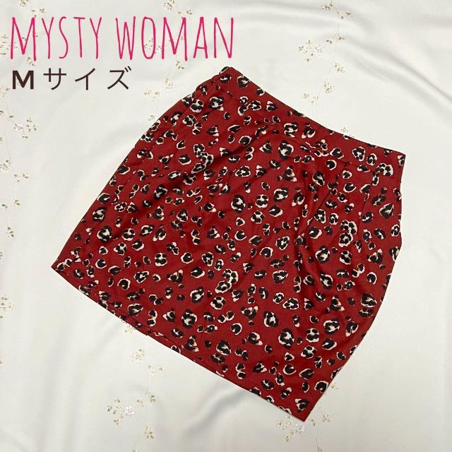 mysty woman(ミスティウーマン)の【美品】mysty woman ミスティウーマン レオパード柄ミニスカート レディースのスカート(ミニスカート)の商品写真