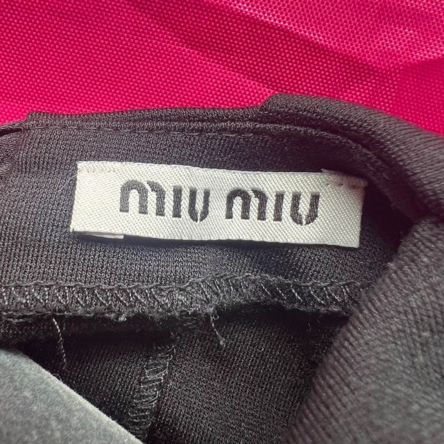 miumiu - 【美品】MIU MIU ワンピース ブラック リボン S シースルーの