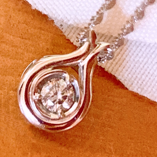 D0.10CT✨プラチナダイヤネックレス プラチナ1粒ダイヤネックレス-