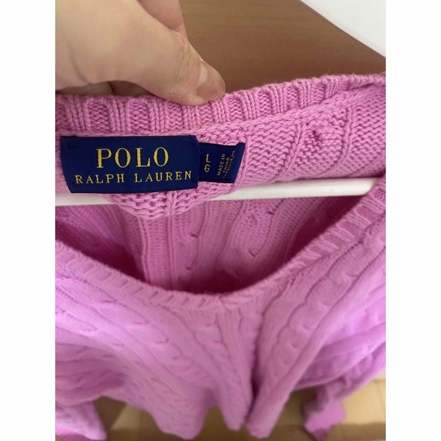 POLO RALPH LAUREN(ポロラルフローレン)のラルフローレン　ピンクニット レディースのトップス(ニット/セーター)の商品写真