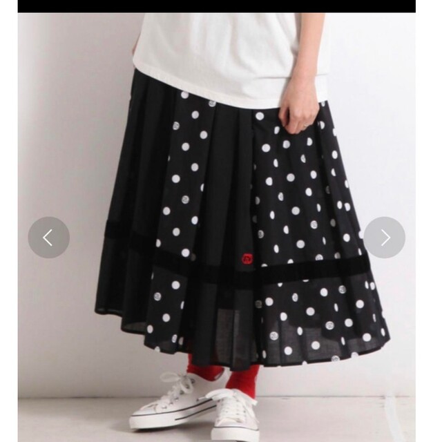 FRAPBOIS(フラボア)のお値下げ☆フラボア　DOMDOM　ドットスカート　Ａラインスカート レディースのスカート(ロングスカート)の商品写真