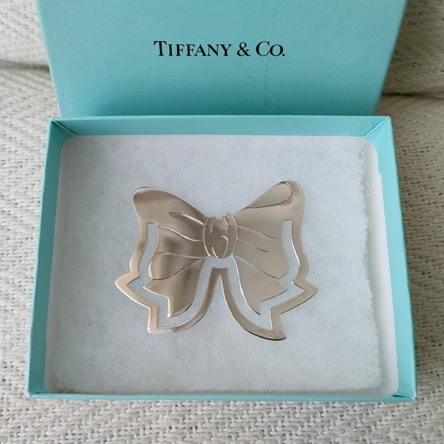 【新品未使用】TIFFANY&Co.ティファニー　リボン　ブックマーク　クリップ