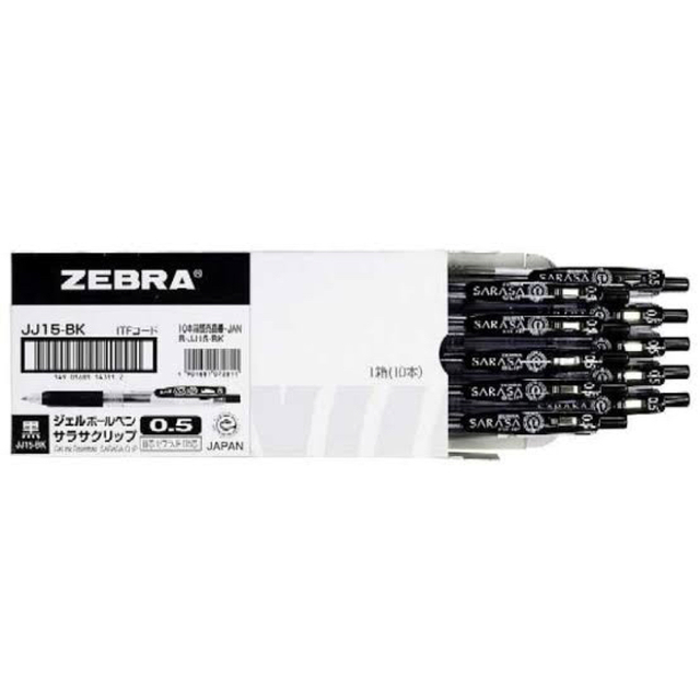 ZEBRA(ゼブラ)のゼブラ ゲルインクボールペン サラサクリップ 0.5mm 黒 (10本) インテリア/住まい/日用品の文房具(ペン/マーカー)の商品写真