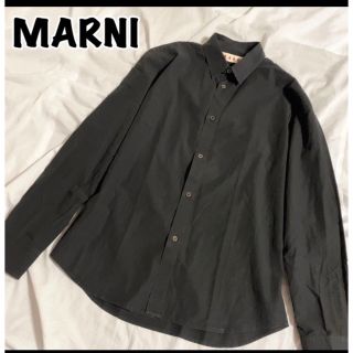 MARNI シャツ 長袖 ブラック 48 Lサイズ相当 イタリア製(シャツ)