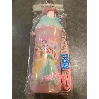 ディズニー(Disney)の プリンセス　直のみワンタッチボトル　水筒　480ml 抗菌　食洗機対応  新品(水筒)