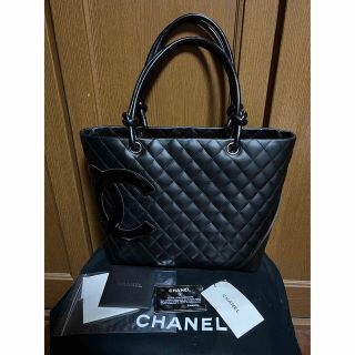 シャネル(CHANEL)のカンボンライントート　黒エナメル×黒　夏休み終わりまでお値引き中(トートバッグ)