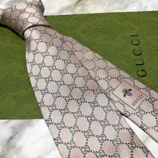 グッチ(Gucci)の【新品未使用】GUCCI グッチ GG柄 シルク100%高級ネクタイ ピンク(ネクタイ)