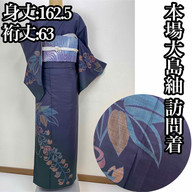 美品【本場大島紬】正絹 染大島紬 訪問着s776 | フリマアプリ ラクマ