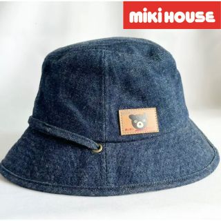 ミキハウス(mikihouse)の【美品】MIKI HOUSE ミキハウスキッズ用くまちゃんデニムハットサイズ50(帽子)