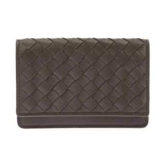 ボッテガヴェネタ(Bottega Veneta)の【新品未使用】ボッテガヴェネタ イントレチャート 名刺入れ エスプレッソ(名刺入れ/定期入れ)