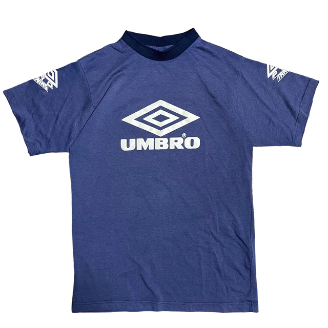 UMBRO(アンブロ)の90’s UMBRO リンガーネックTシャツ 両面プリント メンズのトップス(Tシャツ/カットソー(半袖/袖なし))の商品写真