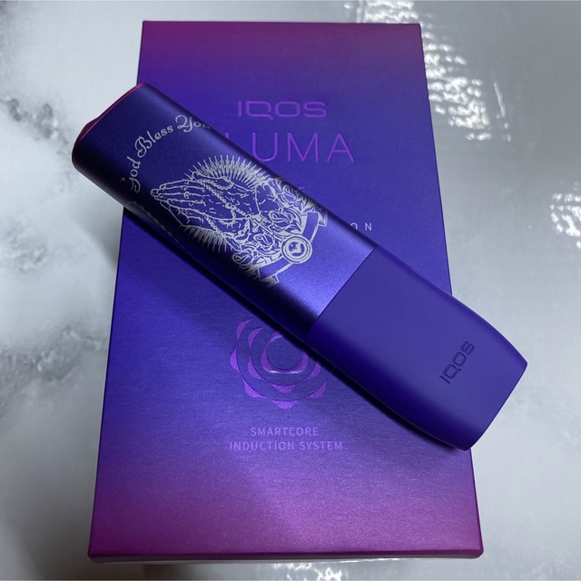 iQOS ILUMAONE イルマワン レーザー加工 般若 菊 和柄 和彫り 紫