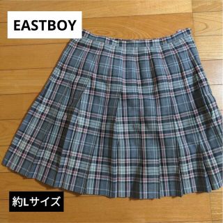 イーストボーイ(EASTBOY)の2点！ EASTBOY グレー チェック柄 台形 プリーツ ミニスカート(ミニスカート)