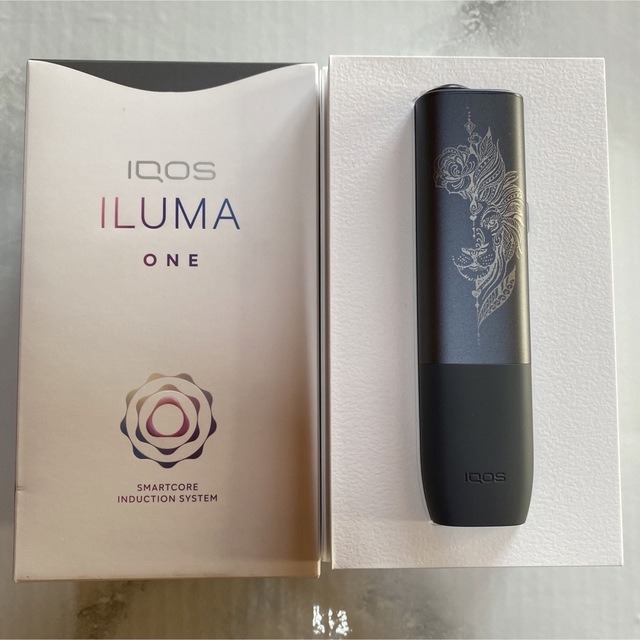 iQOS ILUMAONE イルマワン 加工 ライオン トライバル タトゥー 黒