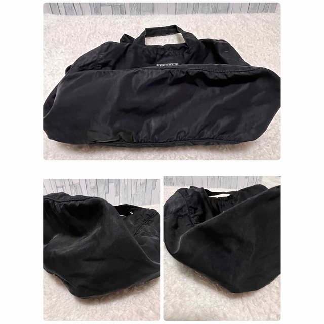 海外 正規品】 PRADA プラダ ハンドバッグ 三角ロゴ 白タグ テスート
