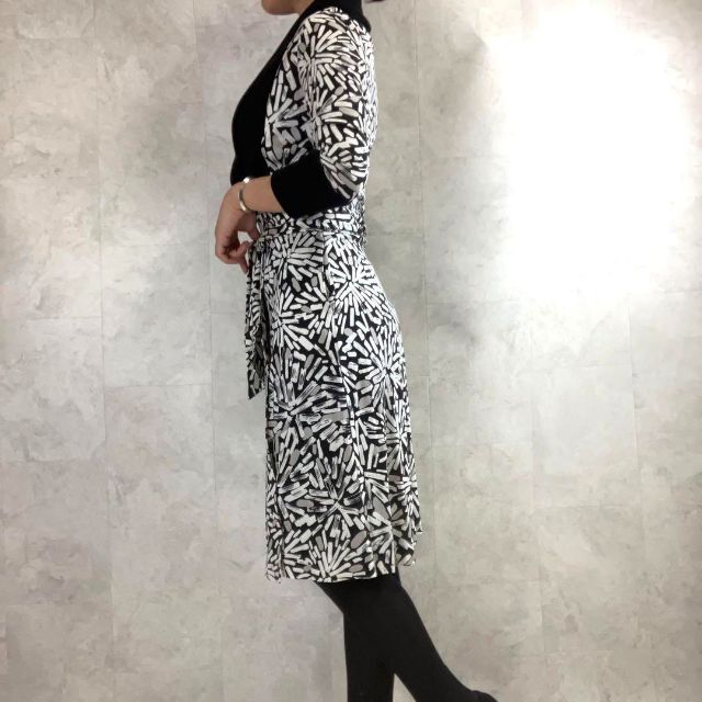 《美品》DIANE von FURSTENBERGシルク100カシュクールOP 9