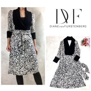 《美品》DIANE von FURSTENBERGシルク100カシュクールOP