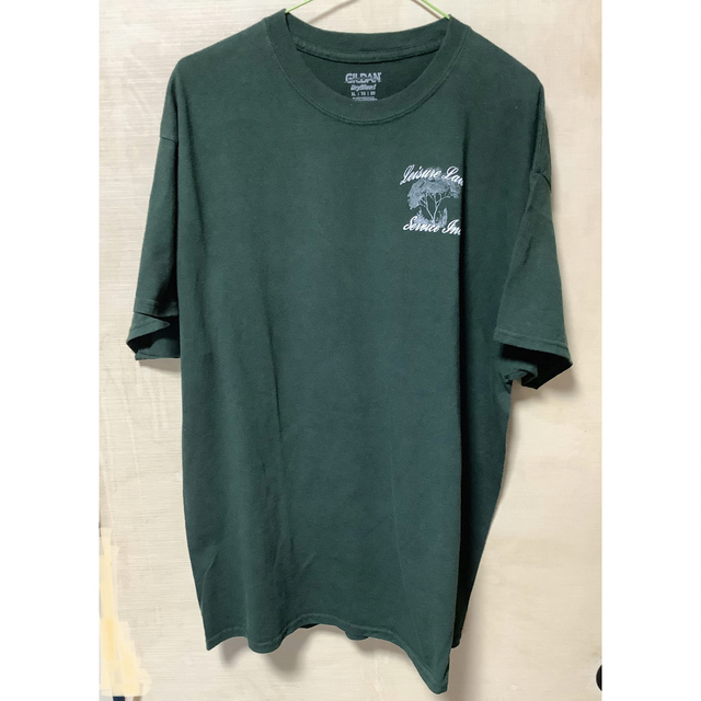 GILDAN(ギルタン)の大きいサイズ男女兼用　濃い深緑のナチュラルな模様のTシャツ メンズのトップス(Tシャツ/カットソー(半袖/袖なし))の商品写真