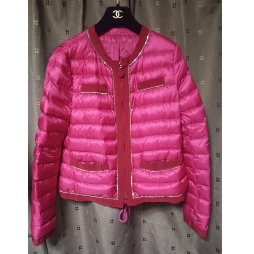 MONCLER - 美品 モンクレール 薄手 ノーカラーダウンジャケット サイズ