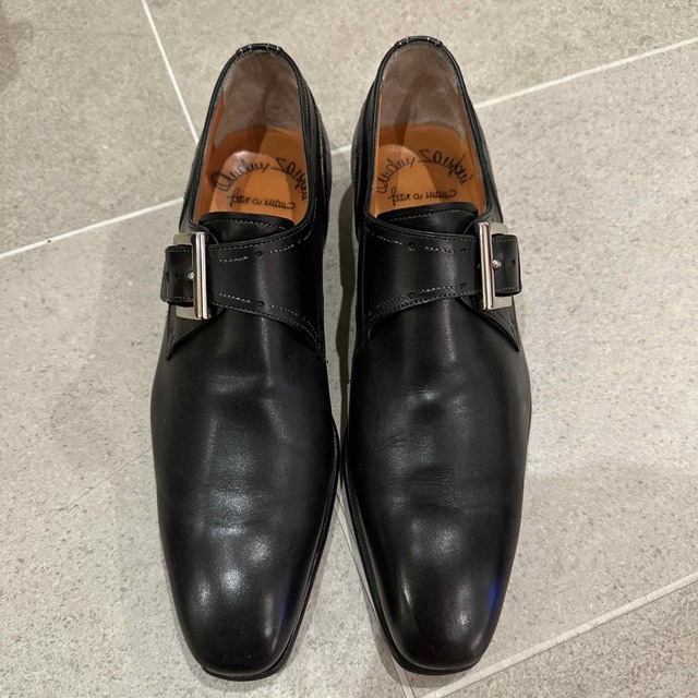 santoni ダブルモンク ドレスシューズ サイズ6 ブラック