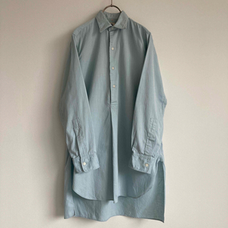 40s〜 フランス プルオーバー ワークシャツ ドレスシャツ グランパシャツ(シャツ)