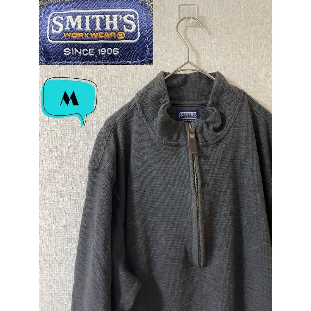 Paul Smith(ポールスミス)の【US古着】 SMITH'S スミス ジップアップロングスリーブ　M メンズのトップス(Tシャツ/カットソー(七分/長袖))の商品写真