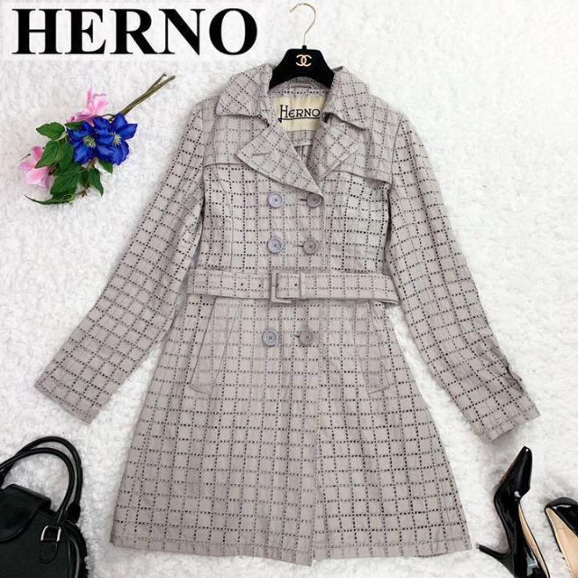 【美品】HERNO   ヘルノ  トレンチコート ベルト付き